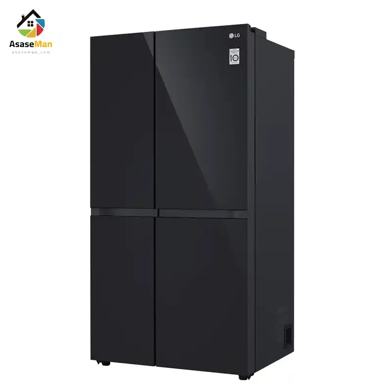 نمای کج یخچال فریزر ال جی مدل B287 مشکی